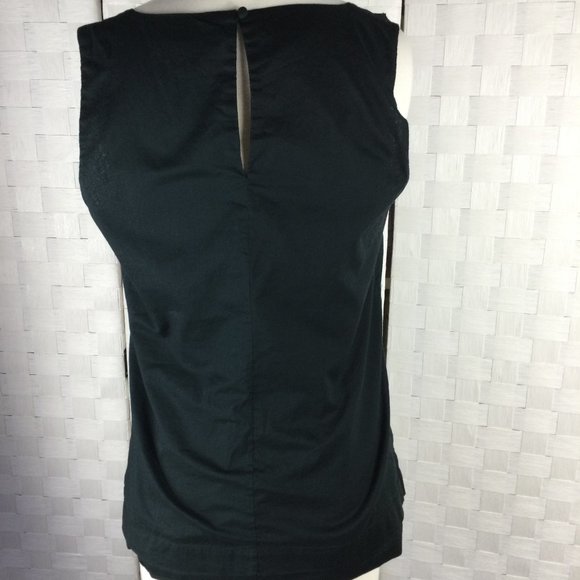 Banana Republic Black Top, Flower Detail, Small - Picture 3 of 8